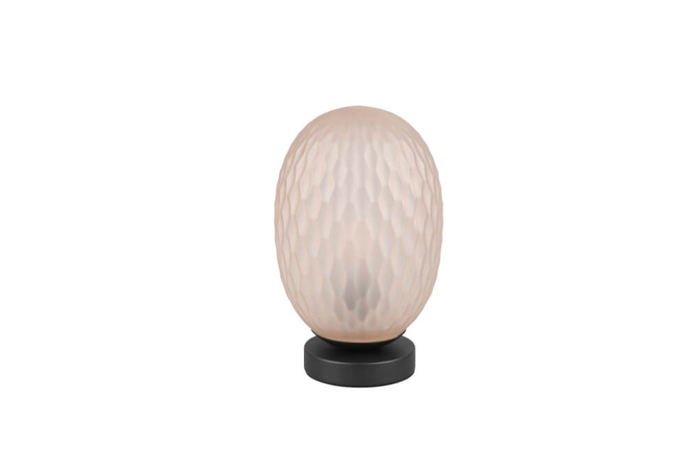 Tischlampe Facette mit geripptem Braunglas Trio 4017807627886