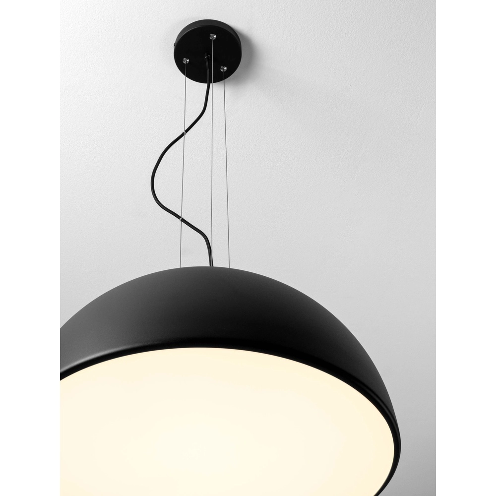 Schlanke Pendelleuchte Tholos schwarz Ø 60cm Lyora 5212017457899