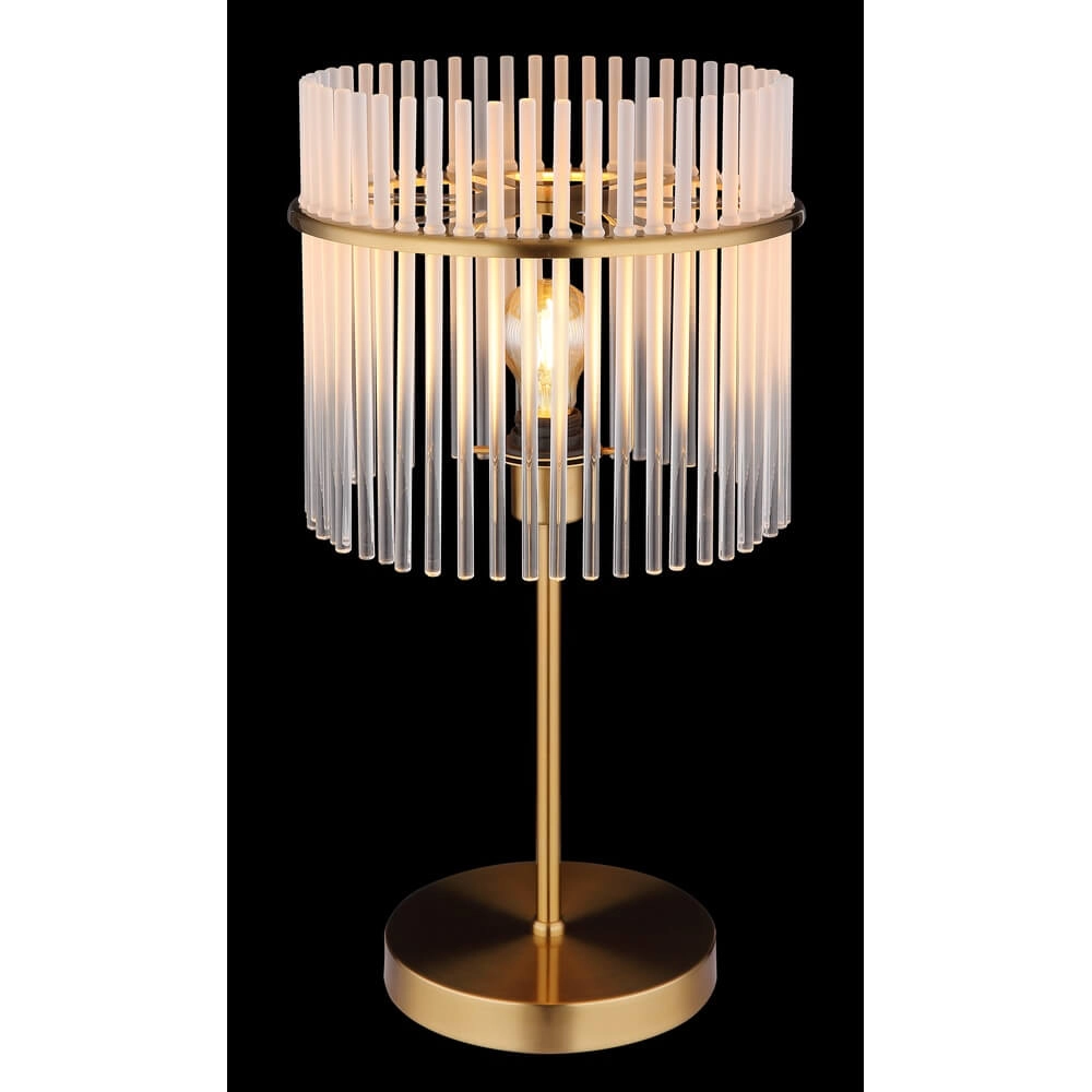 Goldene Tischleuchte Gorley mit Glas Ø 30cm Globo 9007371475018