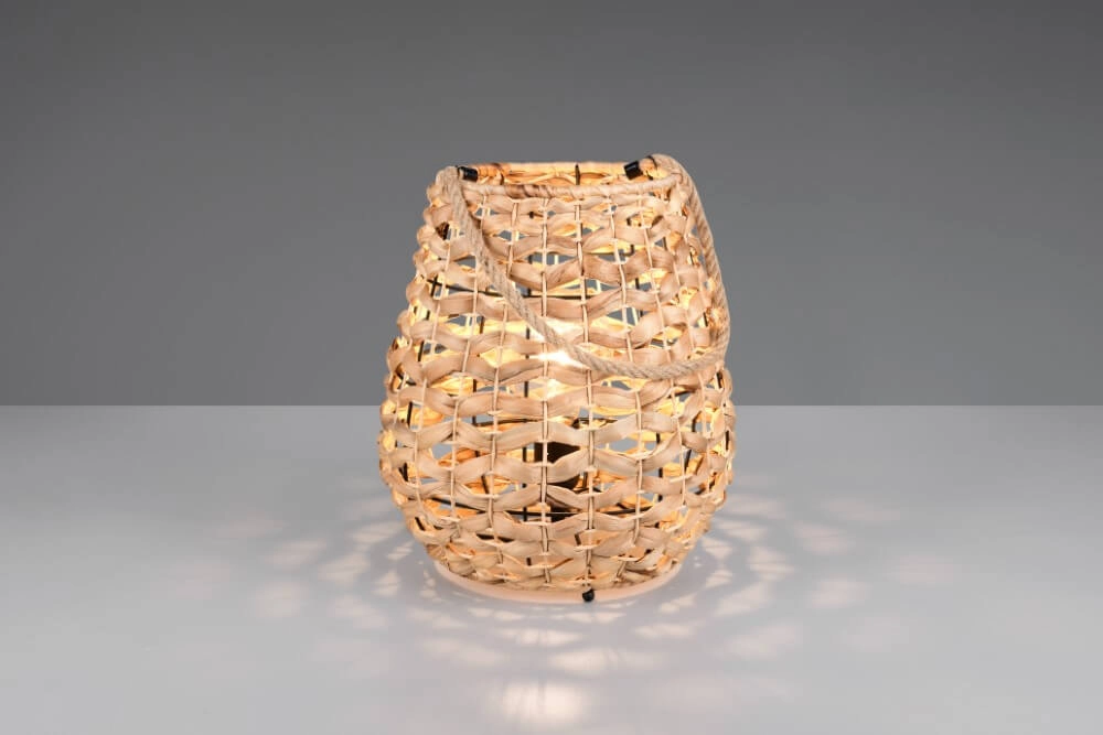 Country Tischleuchte Jean Ø 29cm Rattan Trio 4017807637687