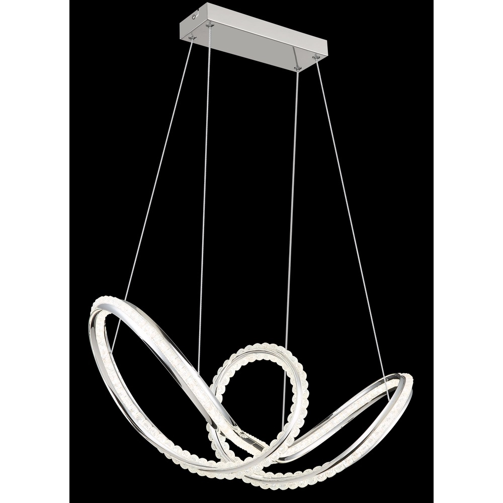 Moderne Pendellampe Evangeline Chrom Globo 9007371583201