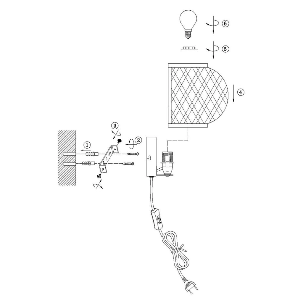 Wandlampe Maze Bambus Steinhauer 8712746181821