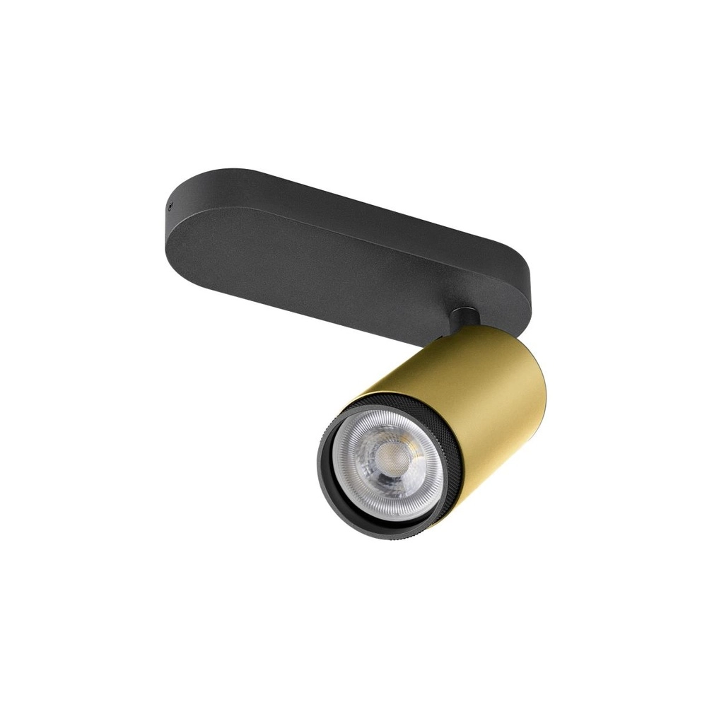 Aufputz-Spot Grip! L Gold mit schwarzem Ring SLV 4024163304412