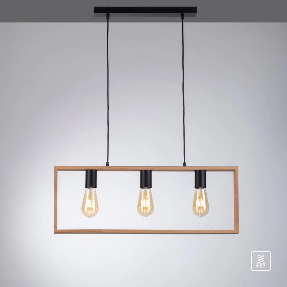 Ländliche Hängelampe Franky 3-flammig Just Light 4043689966430