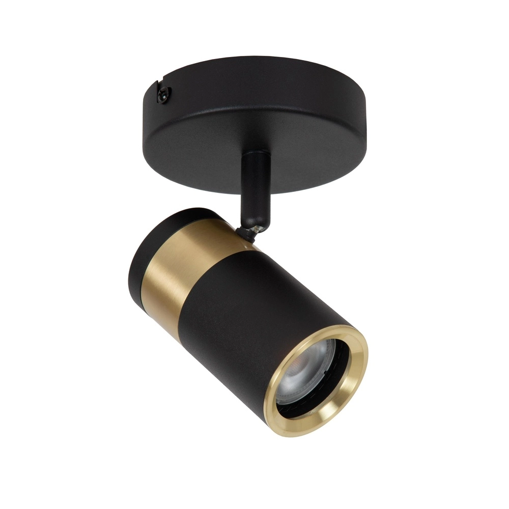 Deckenlampe Gorik Einzelschwarz mit Gold
