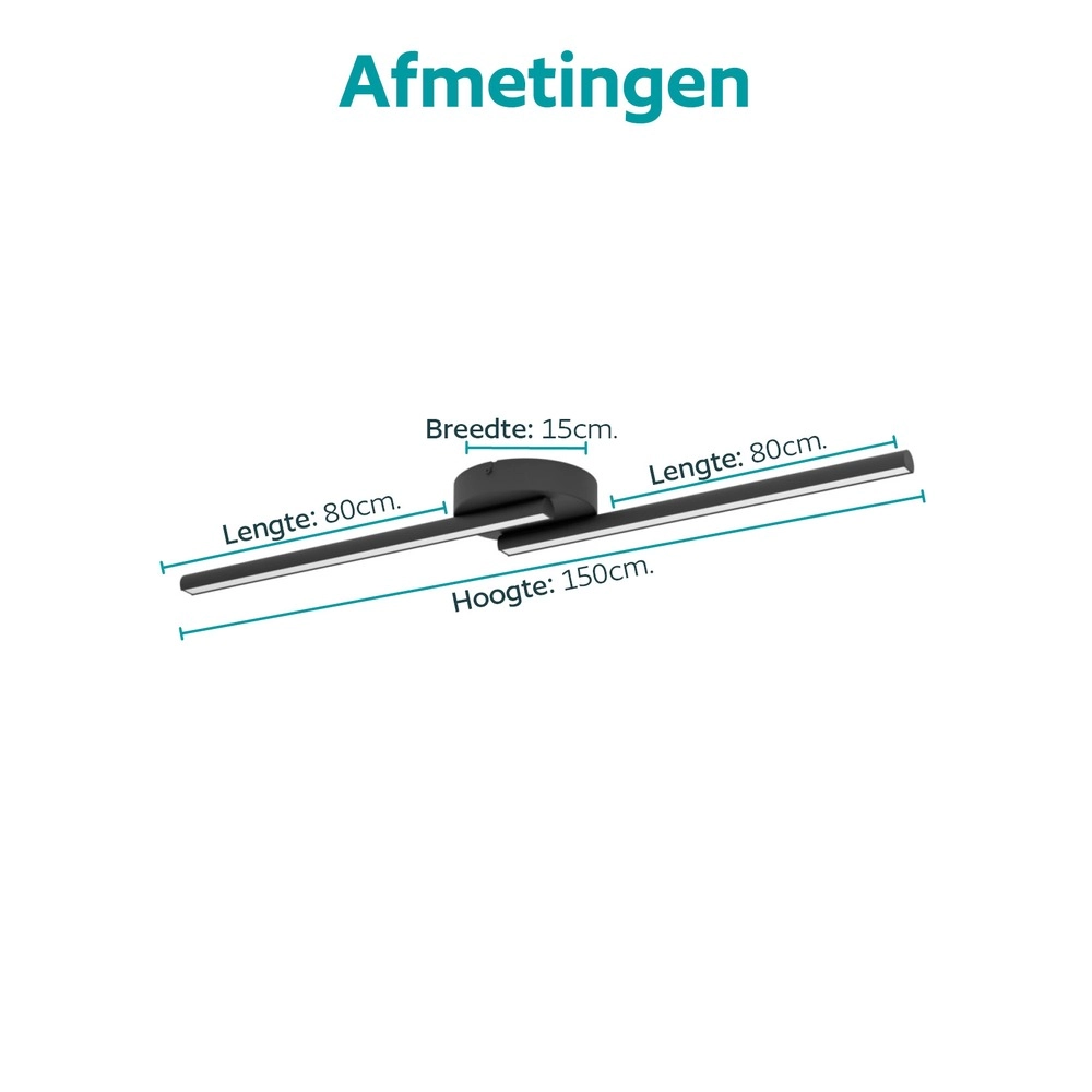 Intelligente Deckenbeleuchtung Flatron-Z Schwarz Eglo 9008606390588