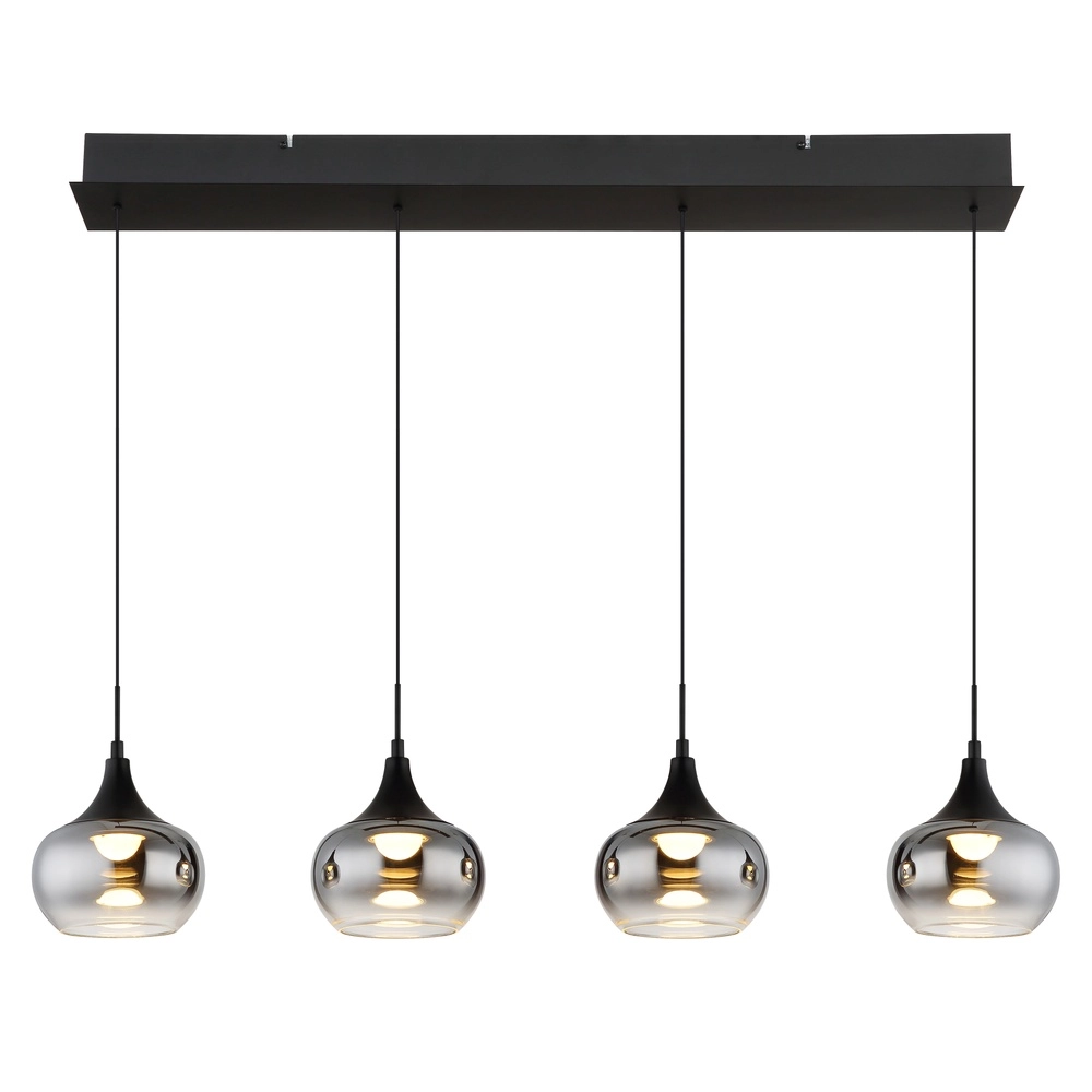 Design-Pendellampe Lui 4-Licht Schwarz Globo 9007371589609