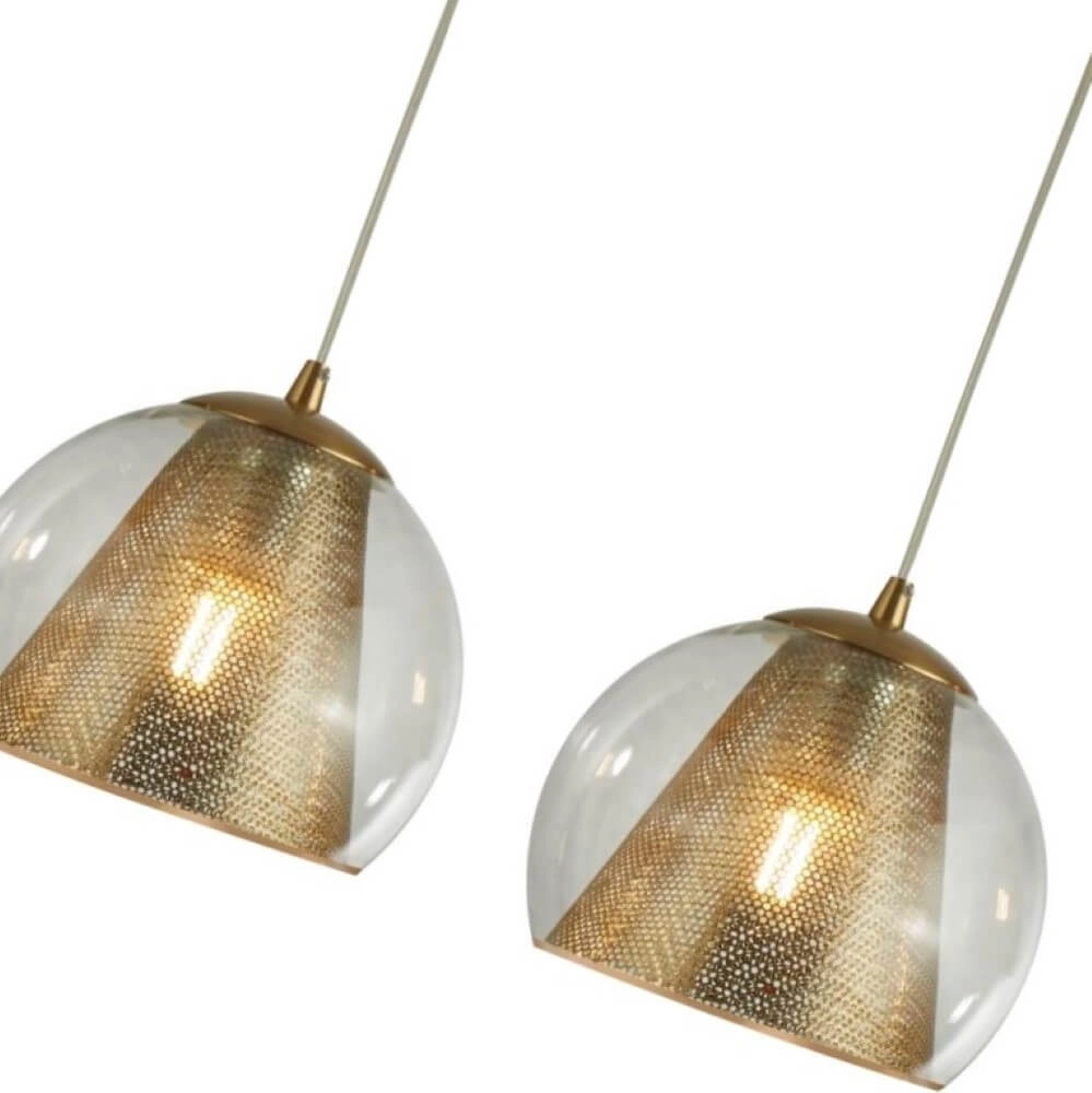 Hängelampe für das Esszimmer Conio Gold mit Glas Searchlight 5053423135915