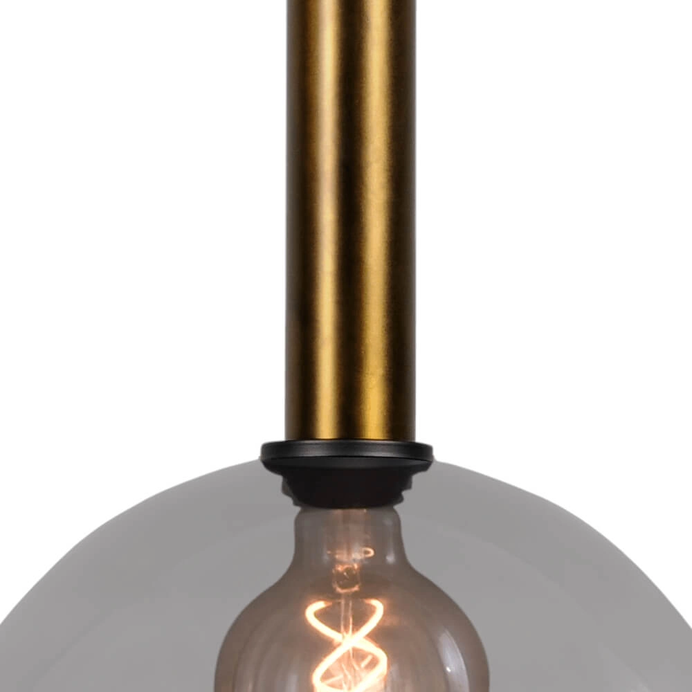 Hängelampe Ø 30cm Bella 2 Antikes Messing mit Rauchglas Masterlight 8718121334103