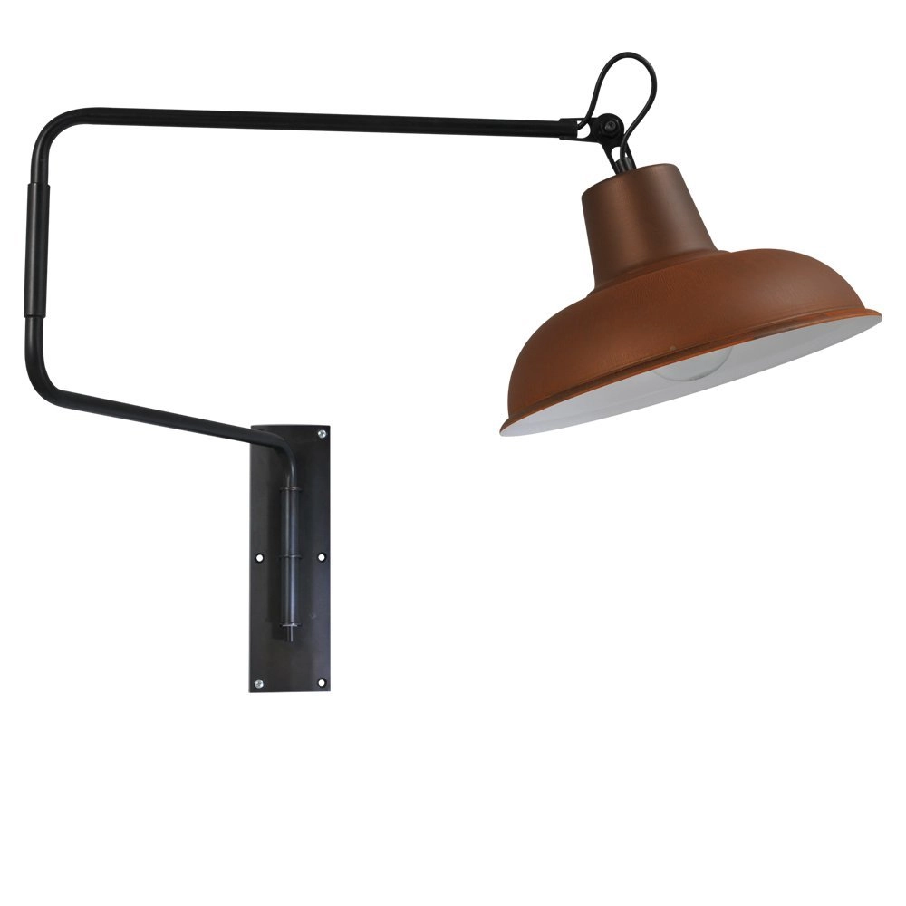 Wand-Leseleuchte Industria 123 cm rostbraun mit schwarz Masterlight 8718121235745