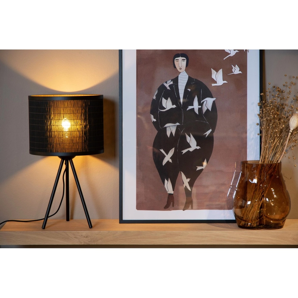 Tischlampe Tagalog Ø 26 cm schwarz Lucide 5411212211644