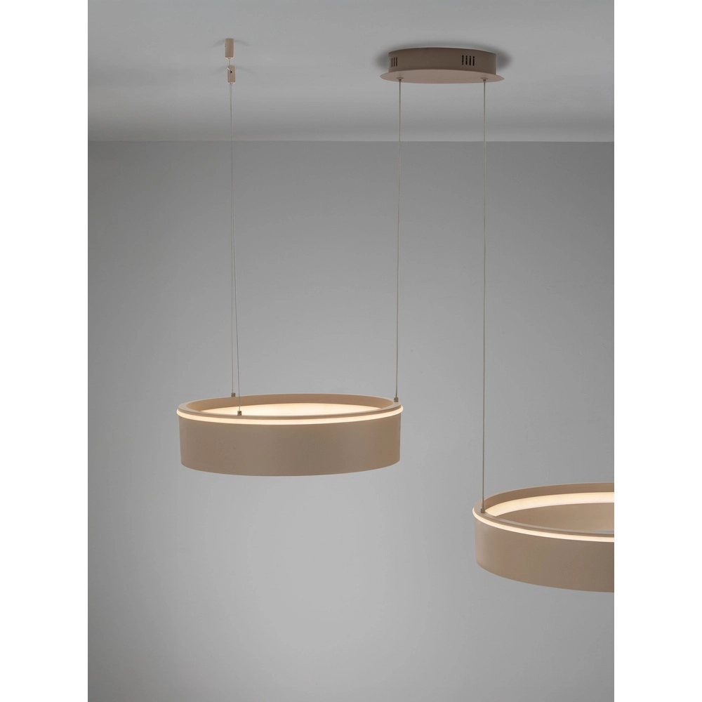 Moderne Pendellampe Olivia Doppelter Sandbraun Lyora 5212017494269