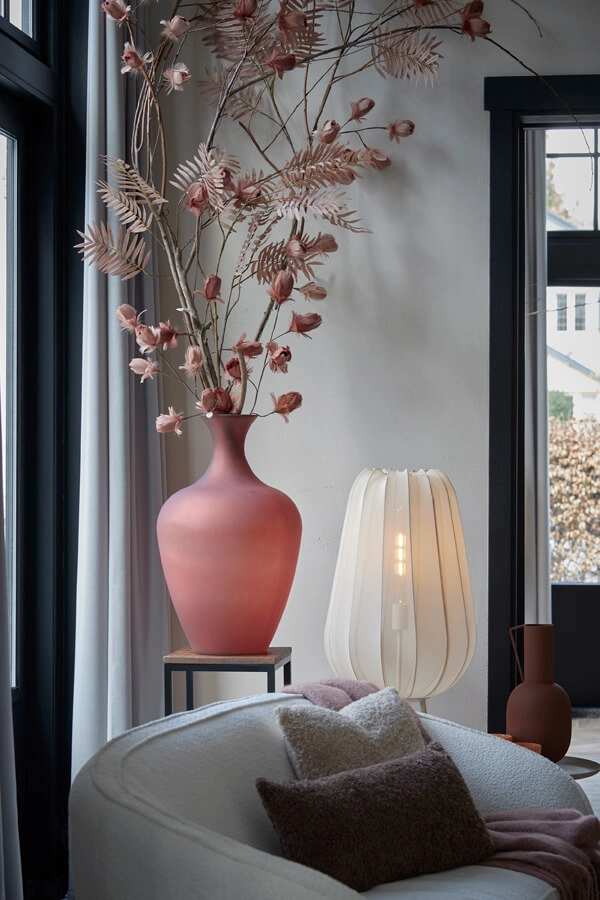 Japandi Stehleuchte Plumeria creme Ø 42cm Light & Living 8717807651305