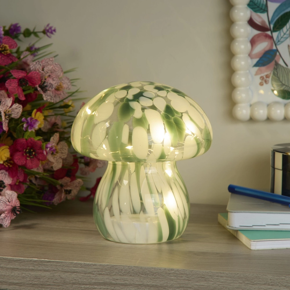 Tischlampe Amelia Pilzgrün Searchlight 5053423306117