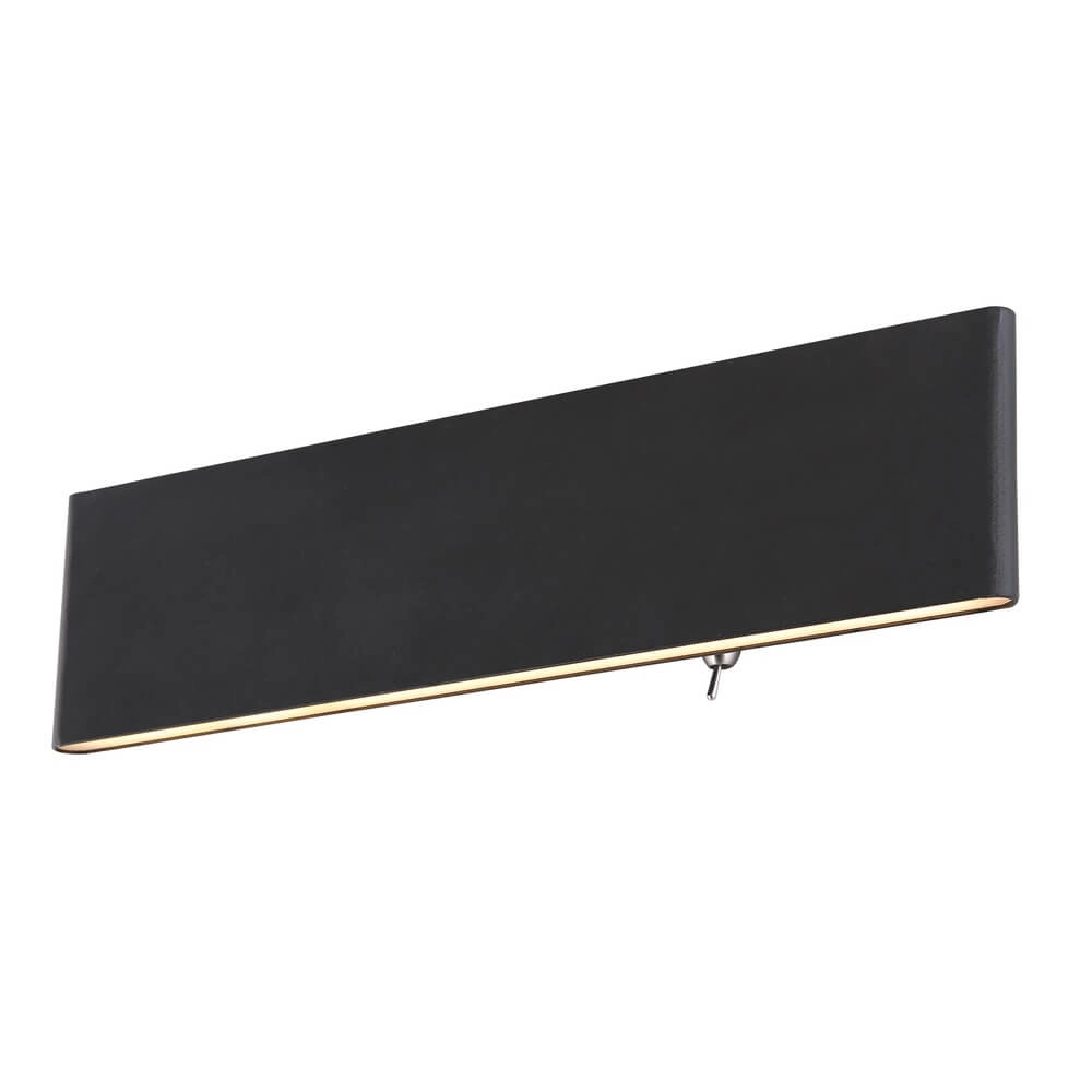 Design-Wandleuchte Siegfried M schwarz mit Schalter