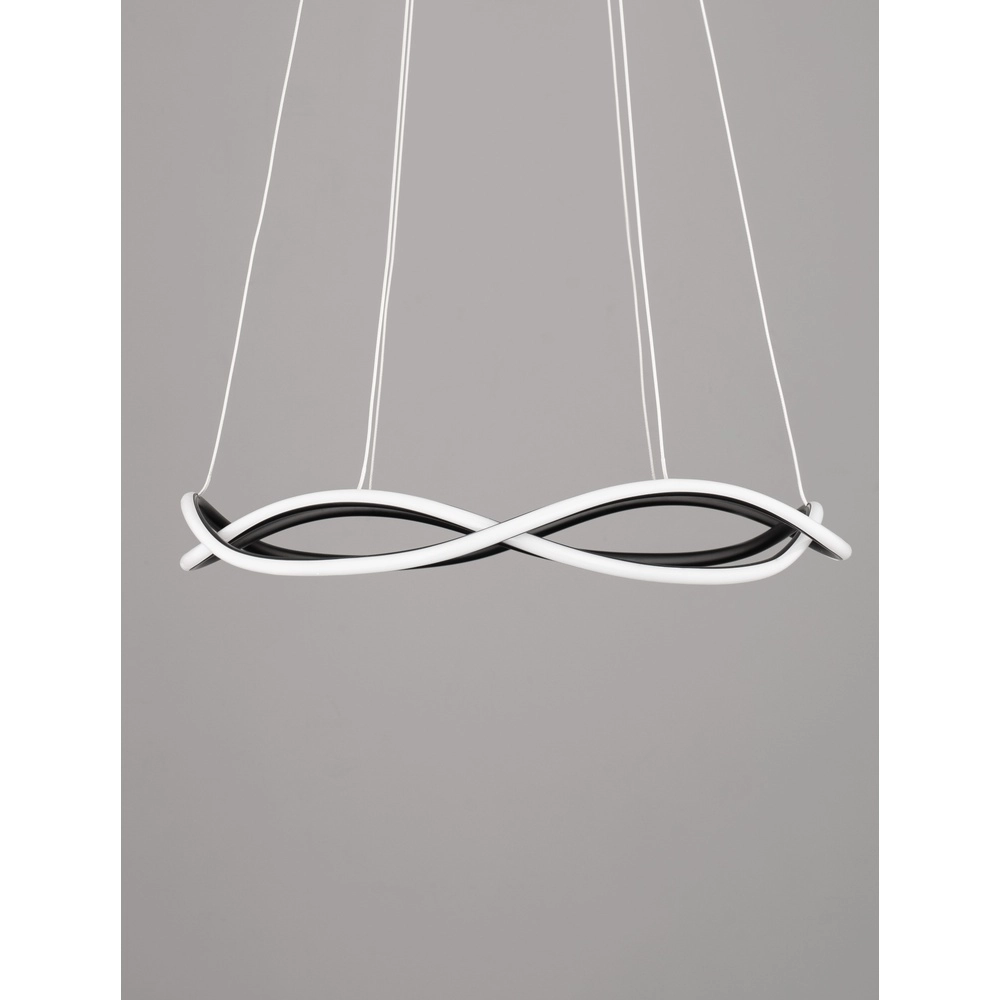 Design-Pendelleuchte Jinal schwarz Ø 60cm Lyora 5212017438737
