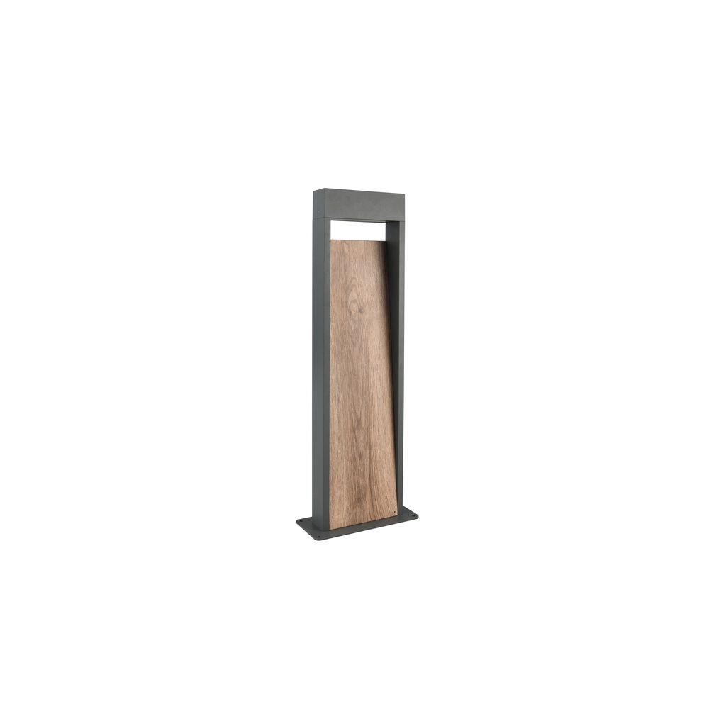 Stehlampe Salmon grau mit Holz 60cm Trio 4017807603729