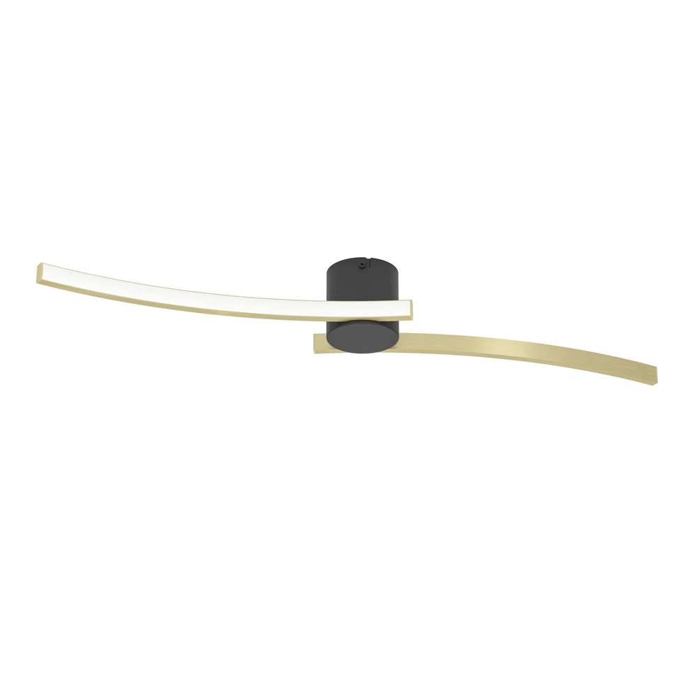 Schlankes LED-Deckenlicht Aieta 72 cm – Gold mit Schwarz