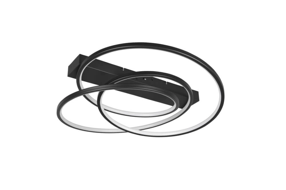 Schlafzimmer-Deckenlampe Darvin schwarz - 65cm Trio 4017807616088