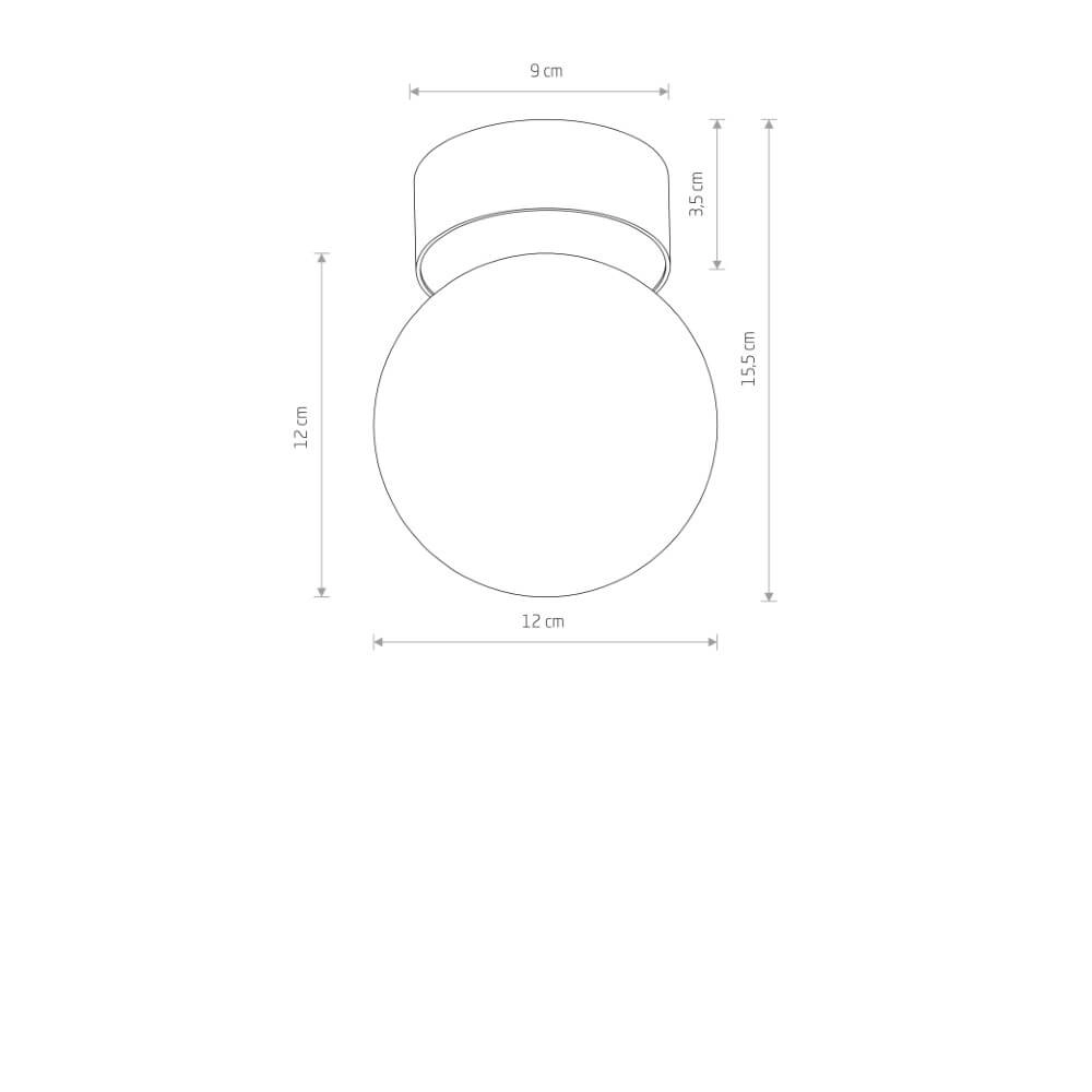 Deckenleuchte aus Glas Kier S 15,5 cm Lyora 5903139103022