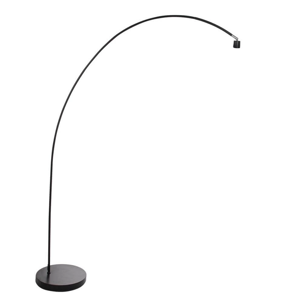 Bogenlampe Solva schwarz mit Strohschirm Steinhauer 8712746172393