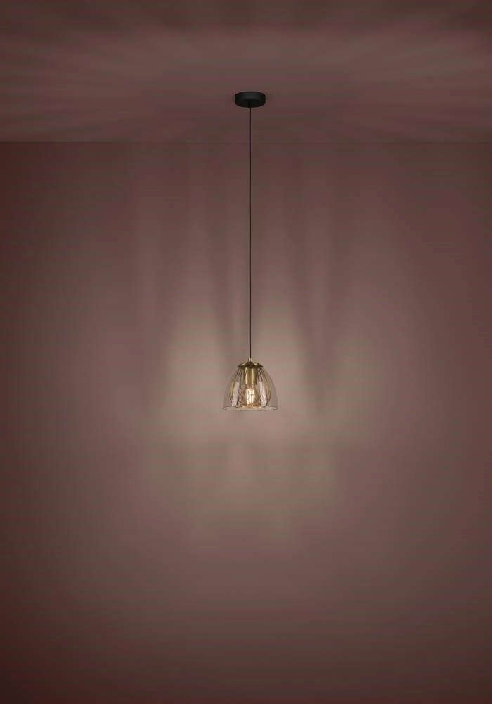 Hängelampe Gold mit Glas Jazminia Ø 20cm Stars of Light 9008606221042