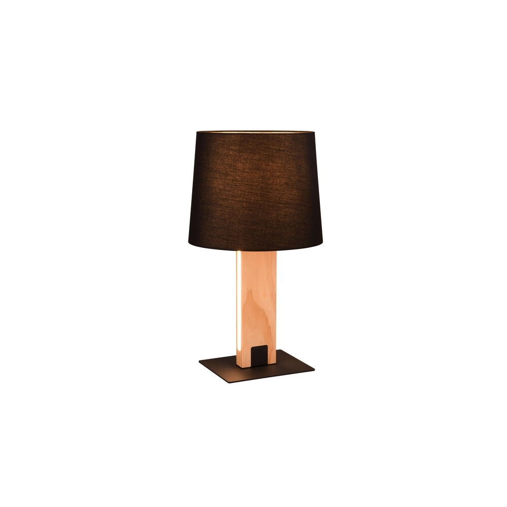 Tischlampe Rahul Design schwarz mit Holz