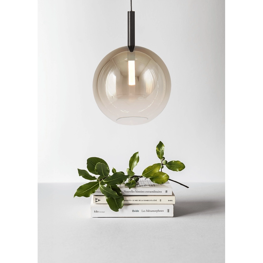 Pendellampe Ø 24 cm Lido Ball mit goldverblasstem Glas Masterlight 8718121324746
