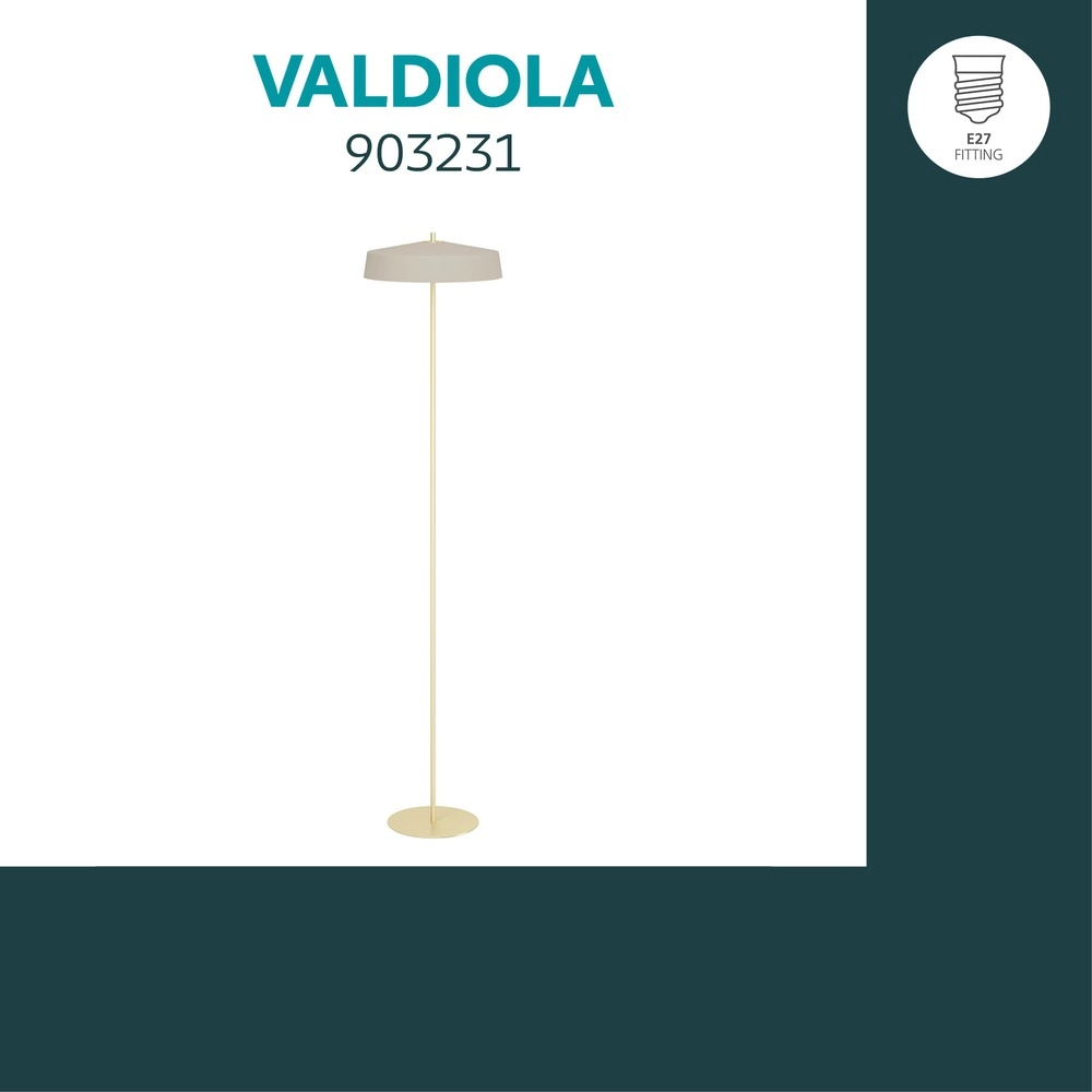 Design-Stehlampe Valdiola Sandbraun