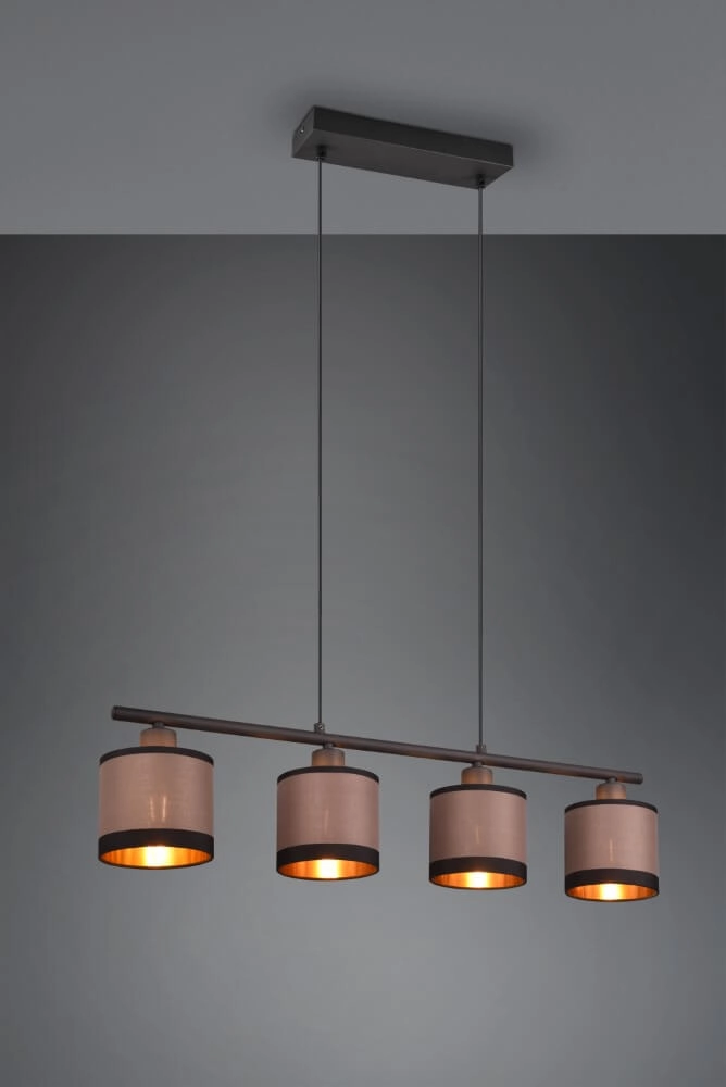 Hängelampe Davos taupe 4-flammig Trio 4017807574333