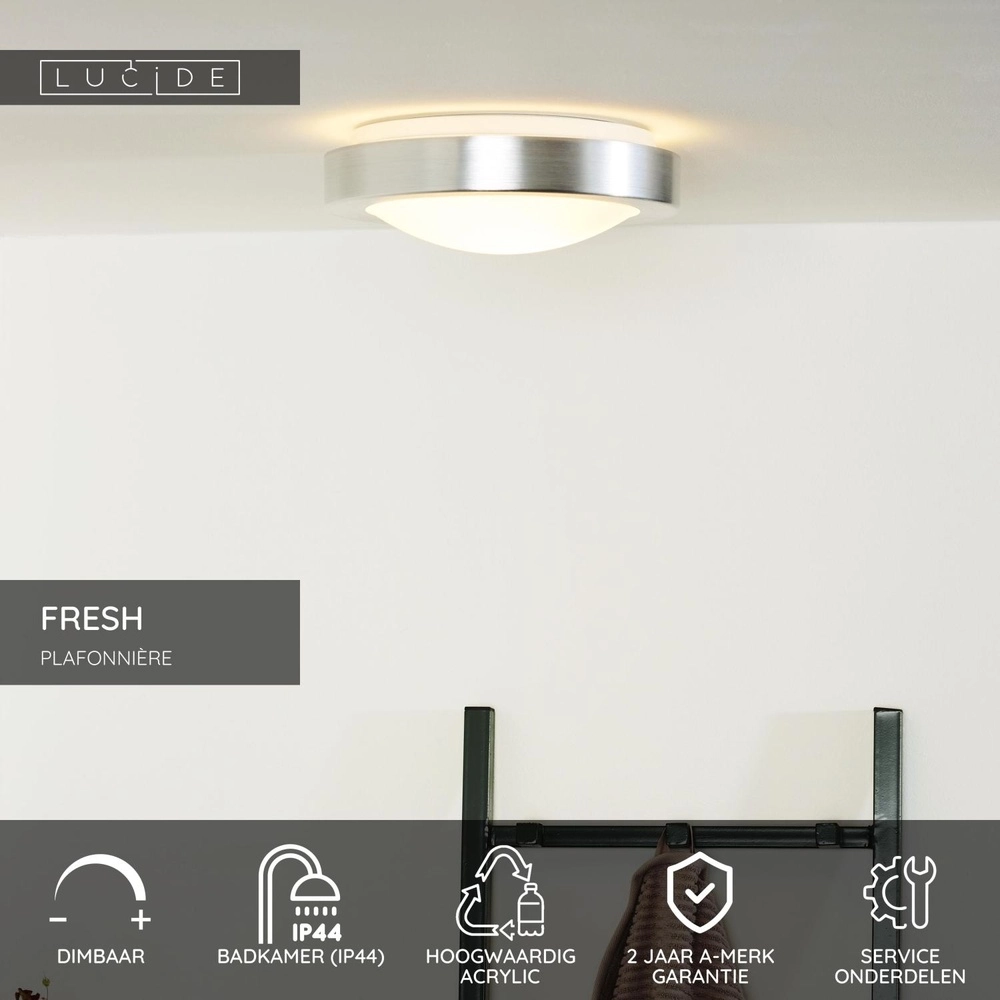 Deckenlicht Fresh Ø 27cm Chrom Lucide 5411212790514