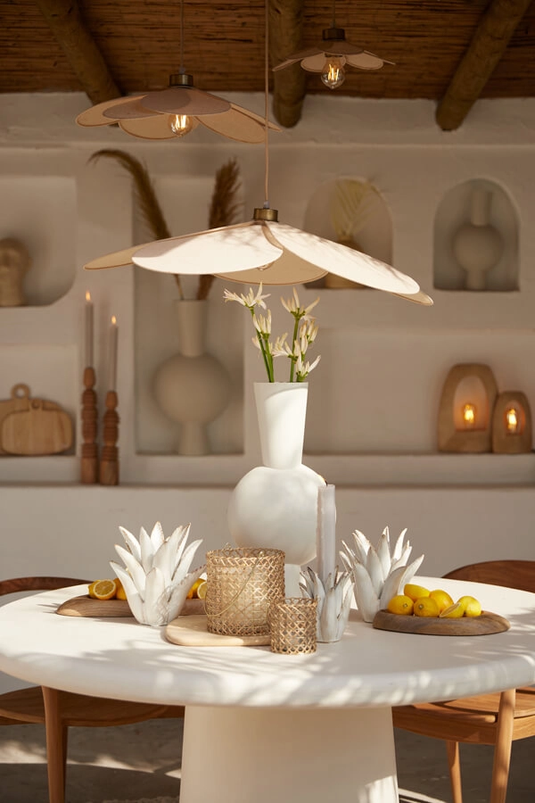 Pendelleuchte Fyano Blume creme Ø 30,5cm Light & Living 8717807706678