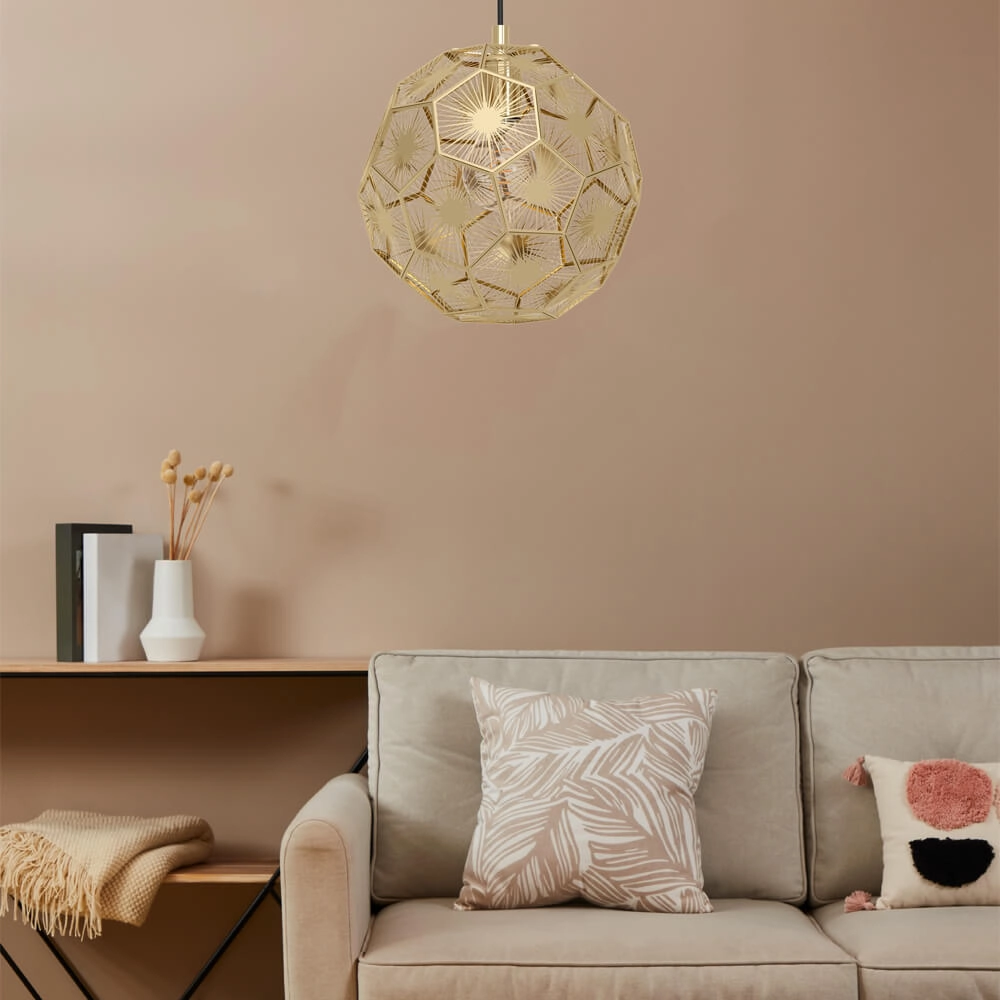Hängelampe im Golddesign Skoura Ø 30cm Stars of Light 9002759397548