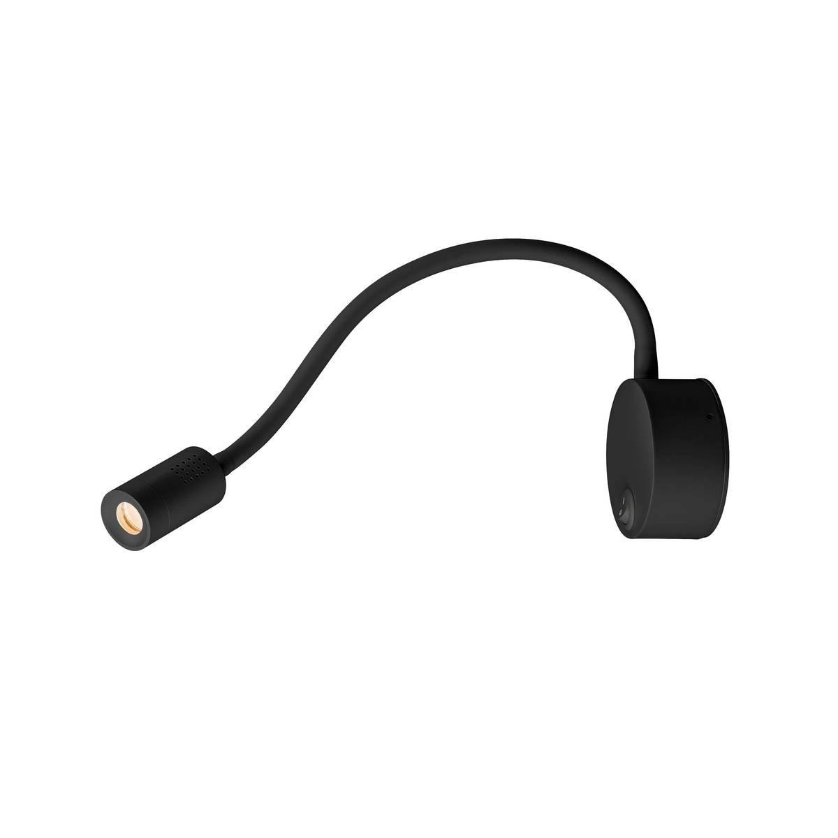 Wand Leselicht Dio Flex Plate 1,9 W – 2700 K Schwarz