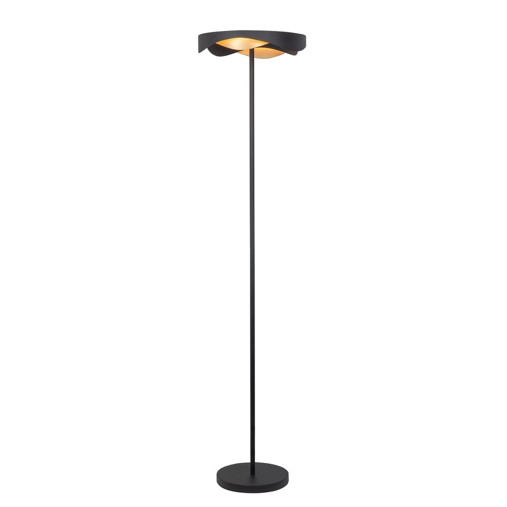 Design-Stehleuchte Ascoli schwarz mit gold Ø 36cm