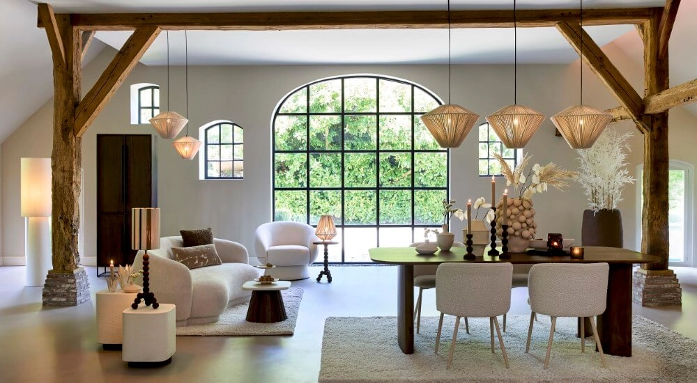 Pendelleuchte japandi Felida Ø 53cm creme Light & Living 8717807694357
