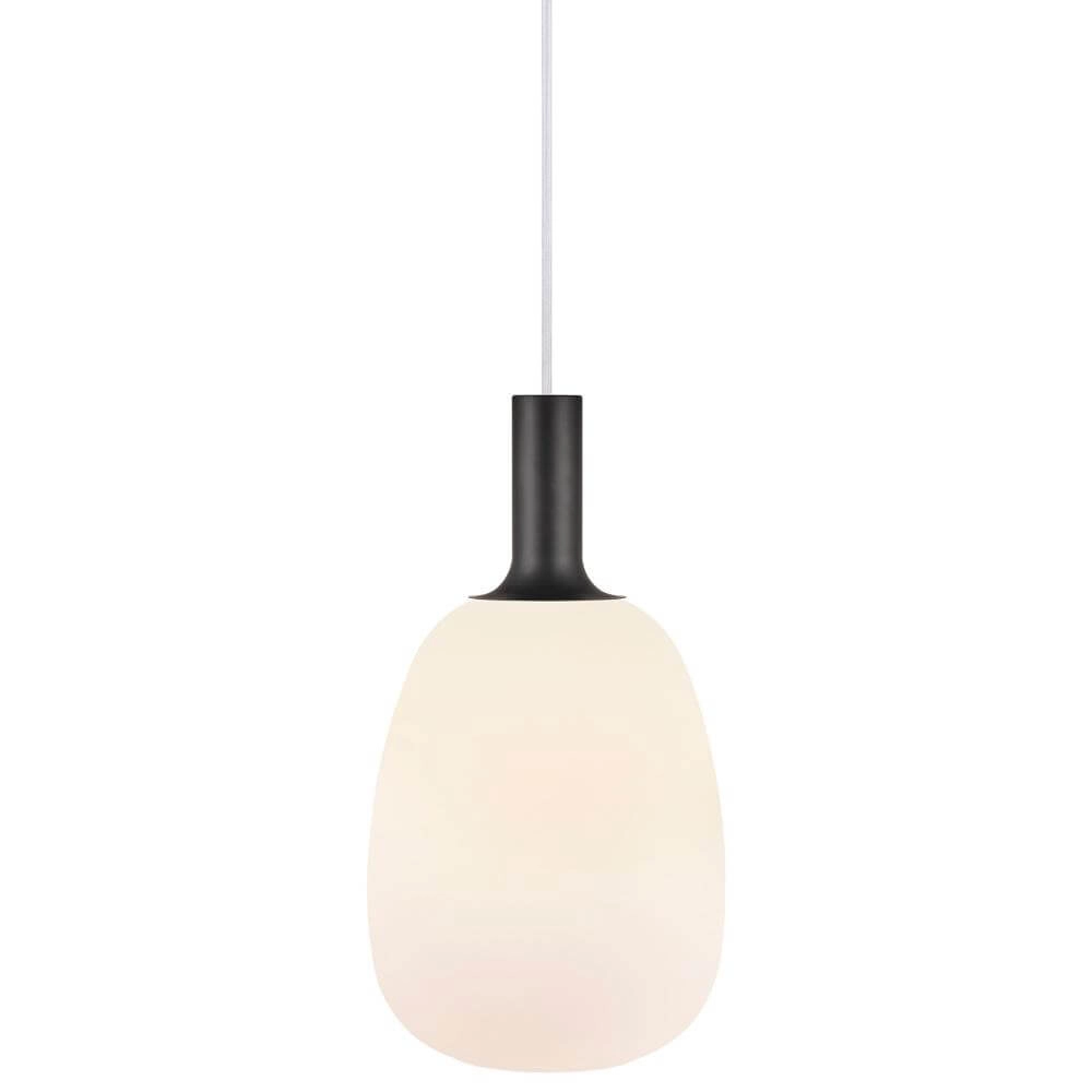 Pendelleuchte aus Glas Alton Ø 23cm weiß