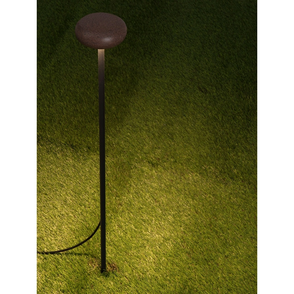 Gartenlampe Cami 80 cm brauner Stein