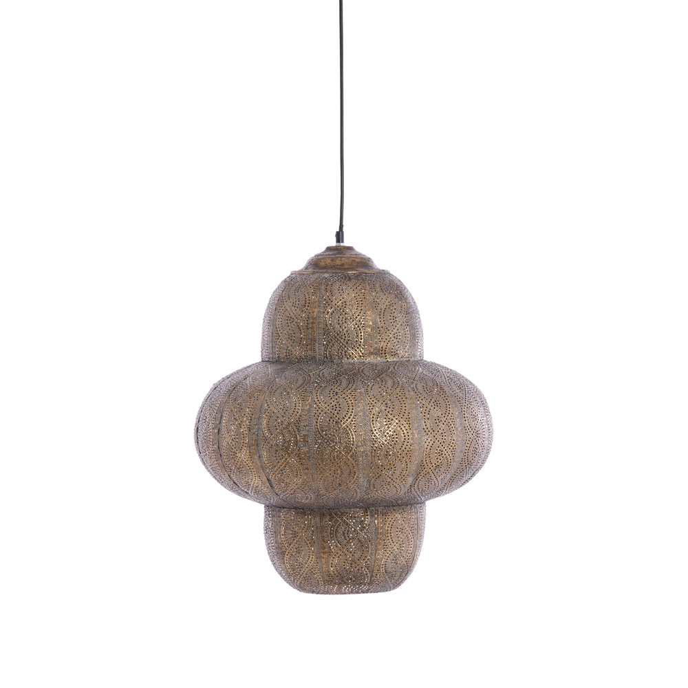 Tiffany-Pendellampe Ryota braune Ø 42 cm Light & Living 8717807831387