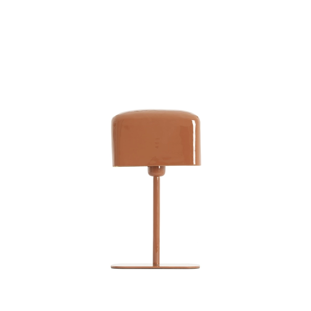 Nachttischlampe Elenie 20x10 cm – glänzend dunkelorange