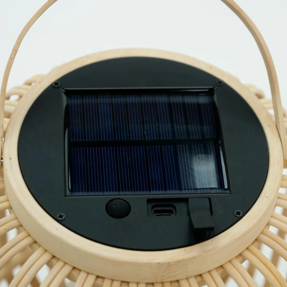 Solar-Tischlampe Marliano Rattan gerade Eglo 9008606297955