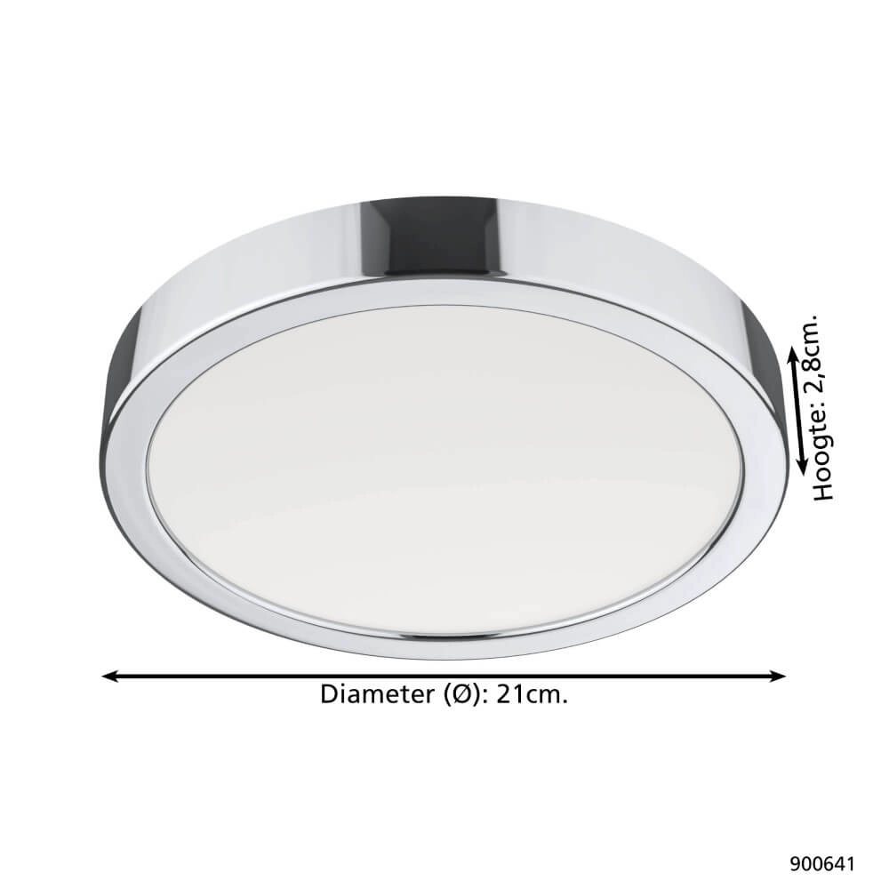 Badezimmerlampe Fueva 5 IP44 – Chrom – Ø 21 cm Eglo 9008606245246