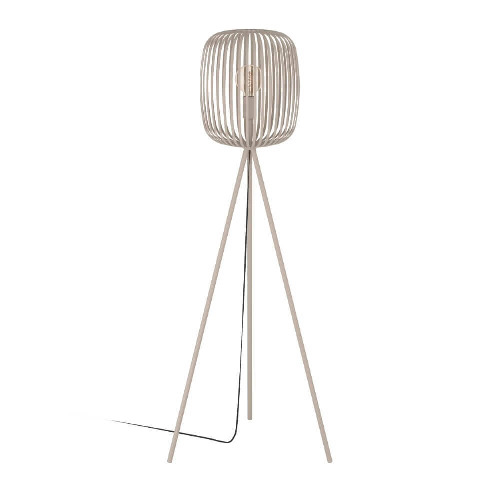 Sandbraune Stehlampe Romazzina Ø 32,5cm