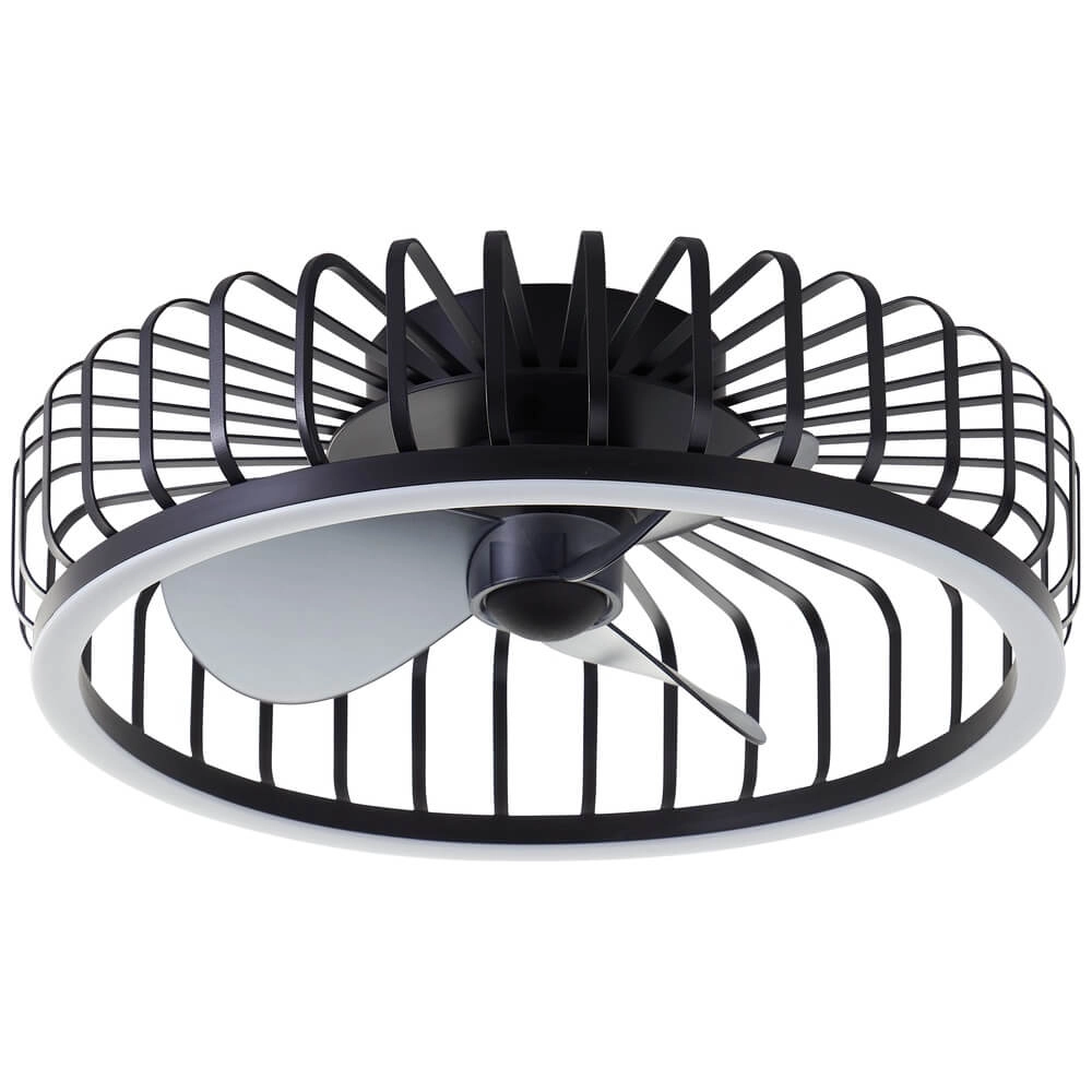 Drahtlampe Deckenventilator Capo schwarz Brilliant 4004353453410
