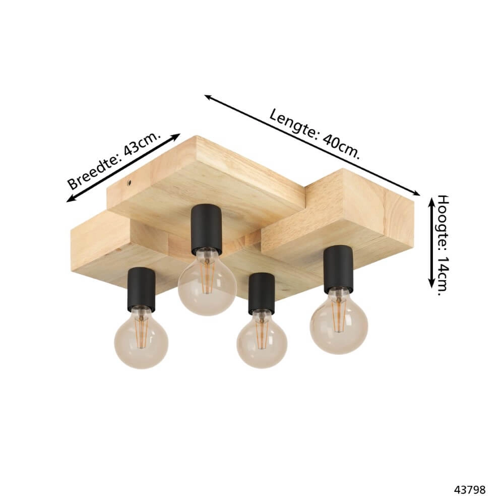 Deckenleuchte mit 4 Leuchten Halkin Design Eglo 9002759437985