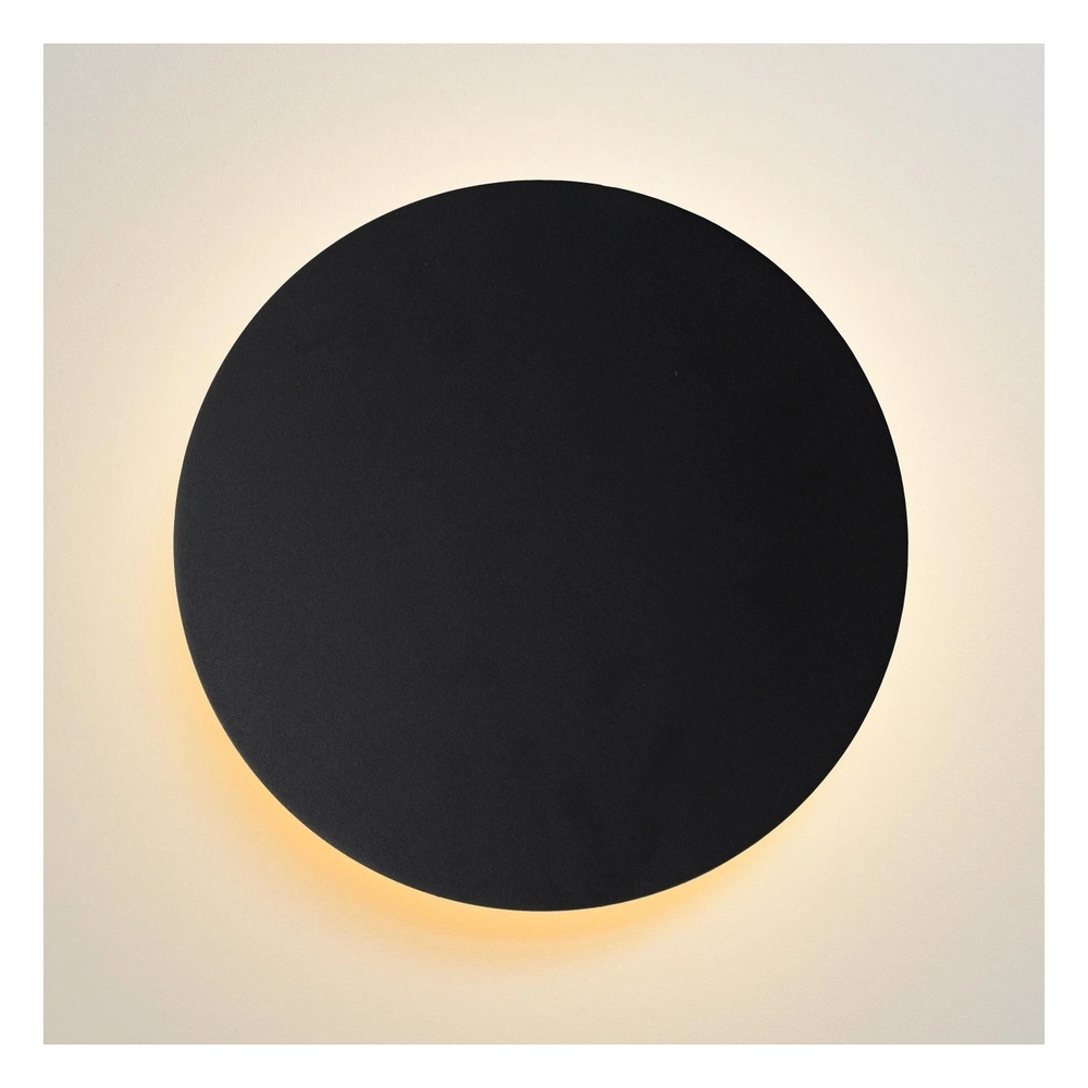 Design-Wandlampe Eklyps Led Ø 25 cm schwarz Lucide 5411212460691