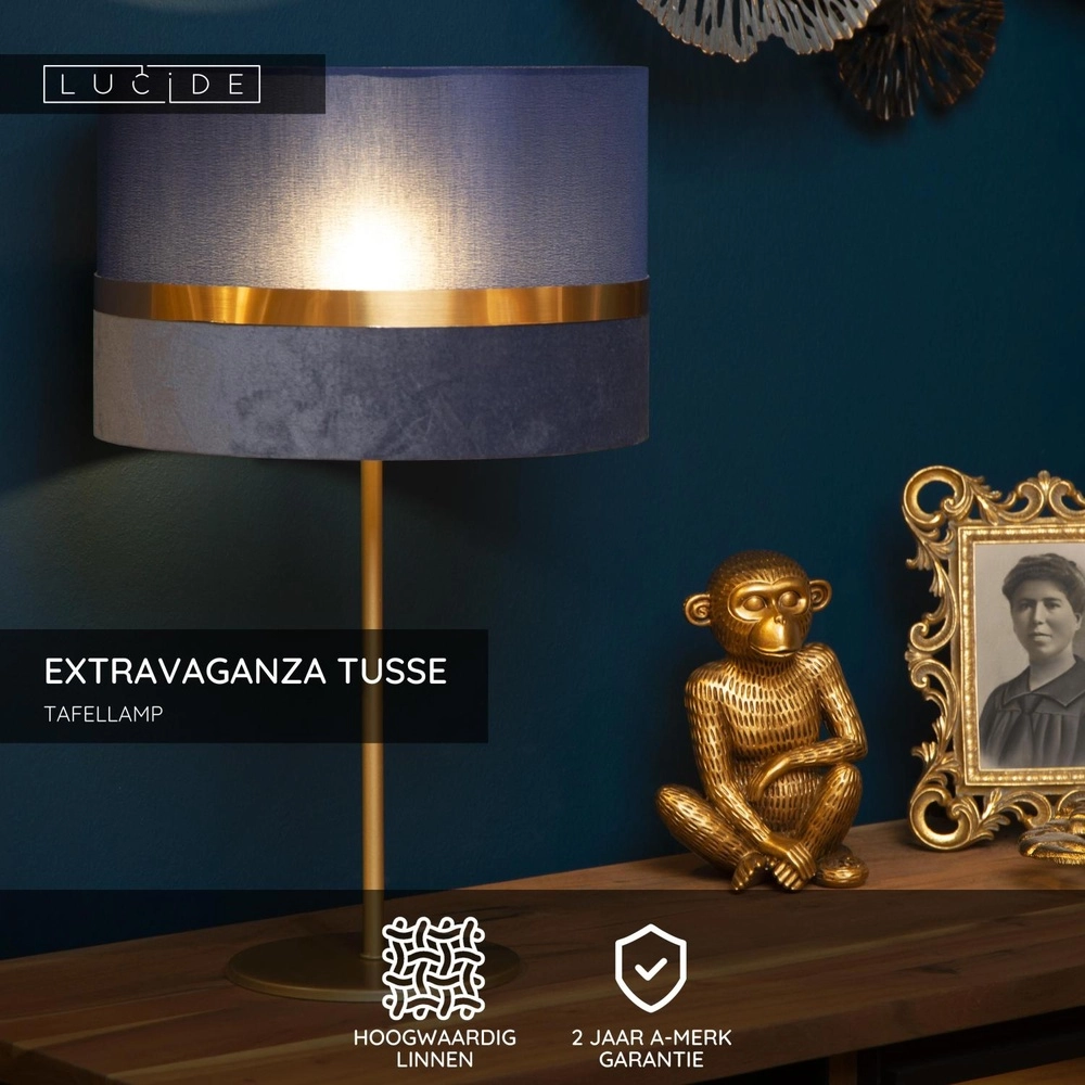 Design-Tischlampe Extravaganza Tusse blau Ø 30cm Lucide 5411212105653
