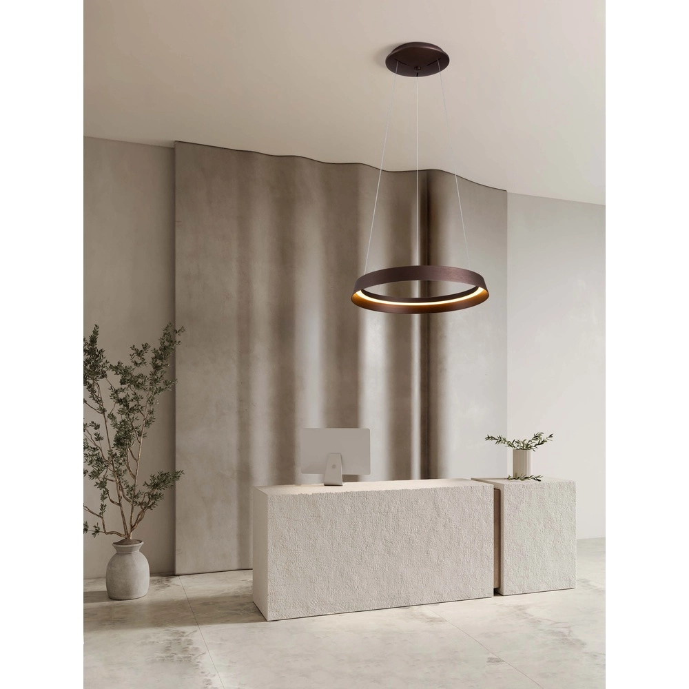 Design-Pendelleuchte Ormi Ø 45cm kaffeebraun Lyora 5212017470379