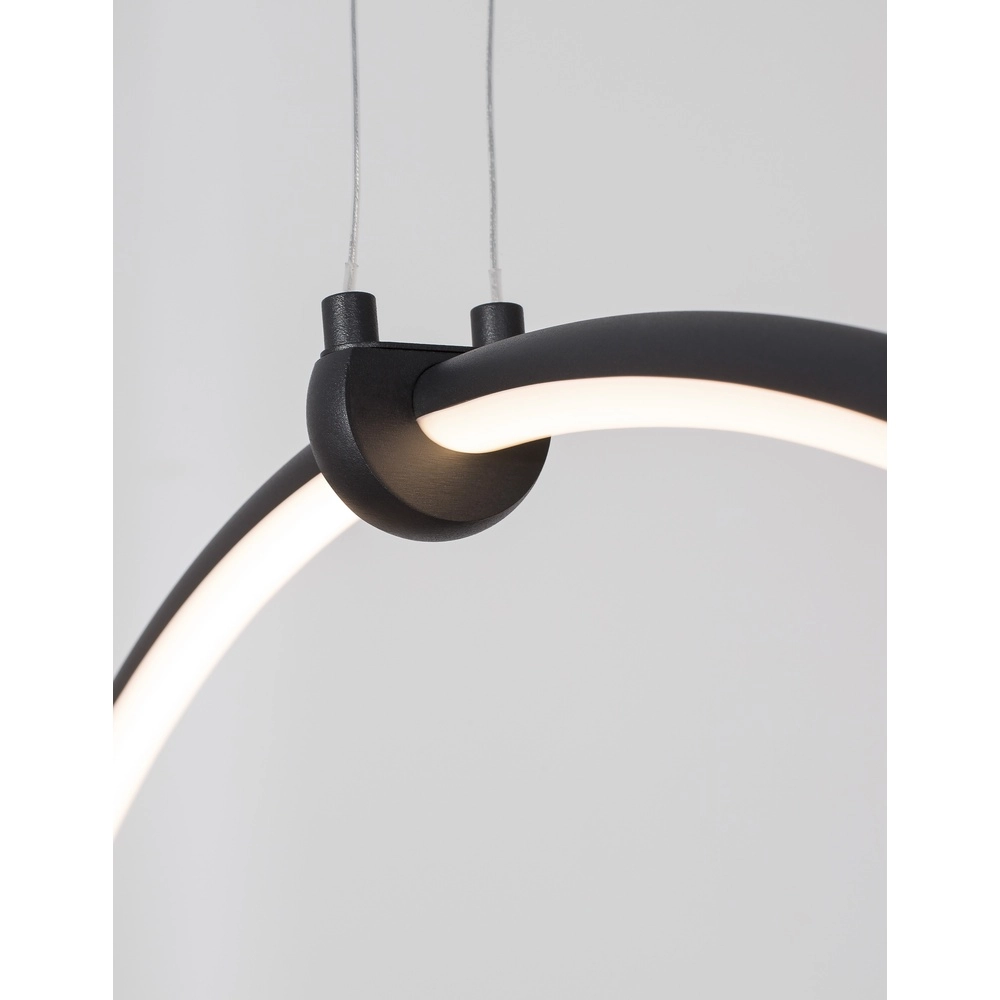 Pendelleuchte Ring schwarz Ø 68cm Lyora 5212017429315