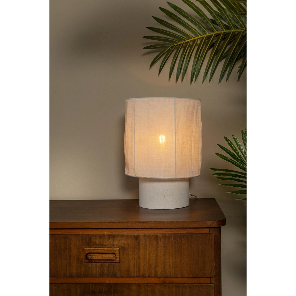 Tischlampe Tissaja Ø 20 cm weiß Lucide 5411212061614